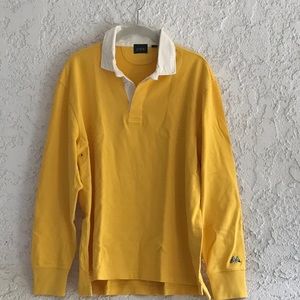 J.Crew Men’s Rugby Shirt Yellow Sz M. NWT